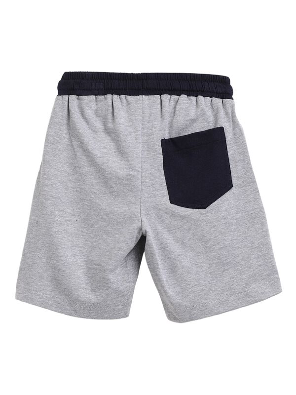 Boys Solid Medium Grey Short Knitted Trouser image number 1